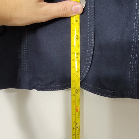 Point Zero | Navy Blue Cotton Casual Button Down Jacket Mock Collar Size Large - Picture 7 of 8